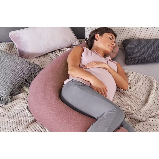 Theraline The Original Maternity and Nursing Pillow - Cream Fine Knit - 9
