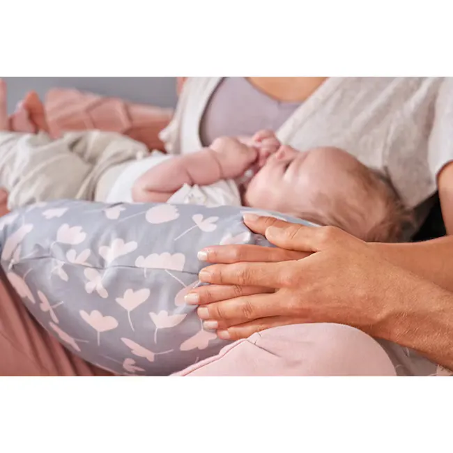 Theraline The Original Maternity and Nursing Pillow - Cream Fine Knit - 11 - Soft, cushioned pillow with heart patterns
