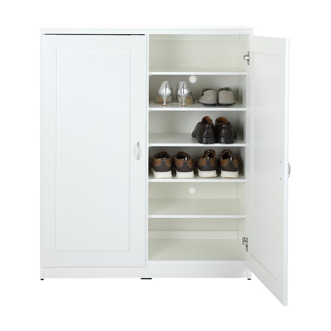 Tomos Shoe Cabinet 0.9m - White - 2