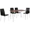 Mizell Dining Table 1.2m in Walnut with 4 Mizell Chairs in Black - 2