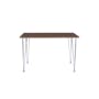 Mizell Dining Table 1.2m in Walnut with 4 Mizell Chairs in Black - 3