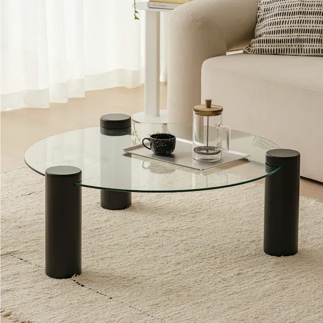 Robe Round Coffee Table - Black - 11