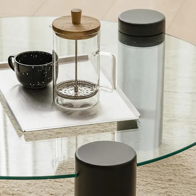 Robe Round Coffee Table - Black - 7