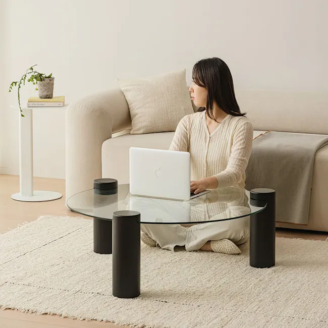 Robe Round Coffee Table - Black - 4