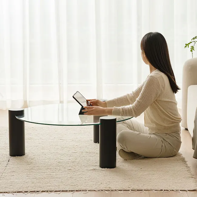 Robe Round Coffee Table - Black - 5