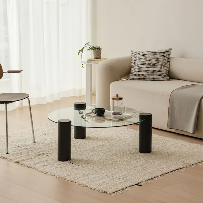 Robe Round Coffee Table - Black - 2