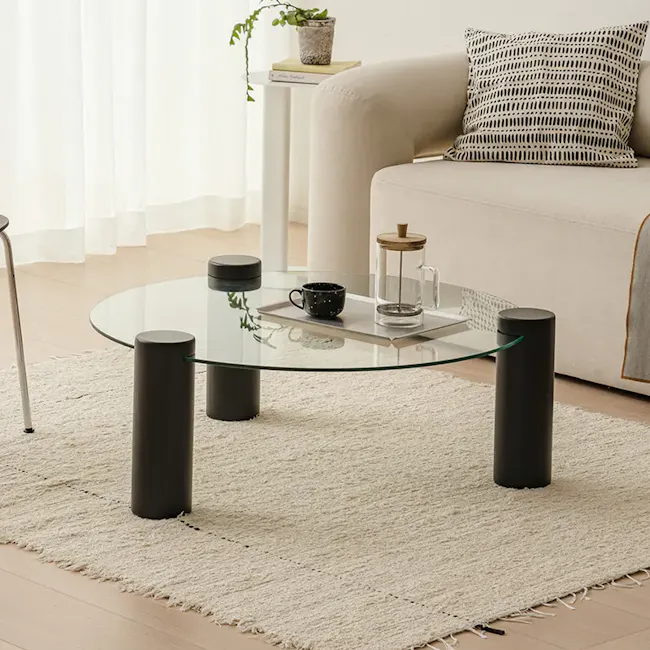 Robe Round Coffee Table - Black - 3