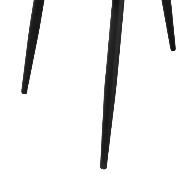 Herman Dining Chair - Dark Grey (Fabric) - 10 - Black, slender, elongated, cylindrical, flat, smooth, matte finish, sleek