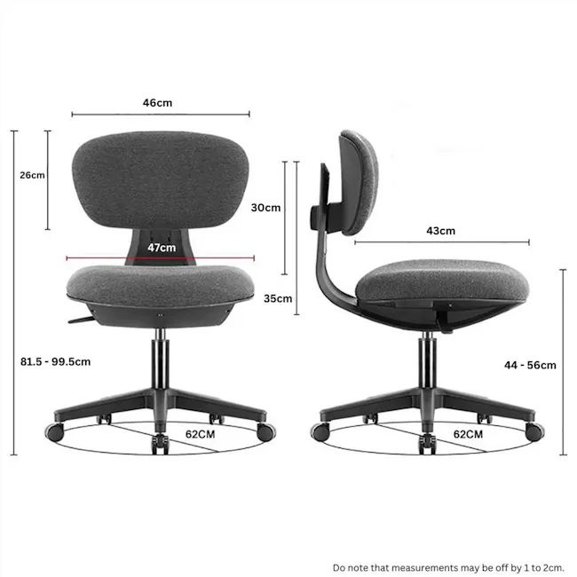 Novix Office Chair - Black - 7
