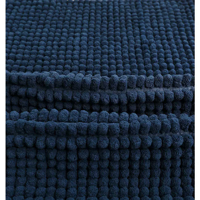 Cora Chenille Bath Mat - Navy - 5