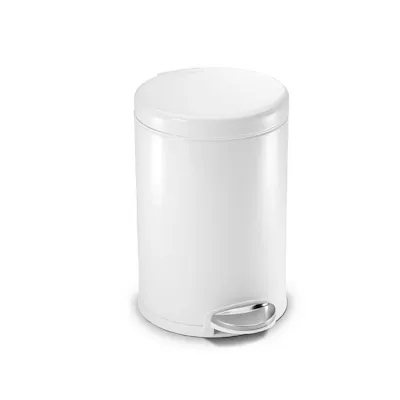 simplehuman 4.5L Round Step Bin - White