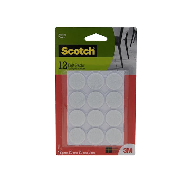 Scotch Square/Circle Felt Pads (3 Sizes) - 0