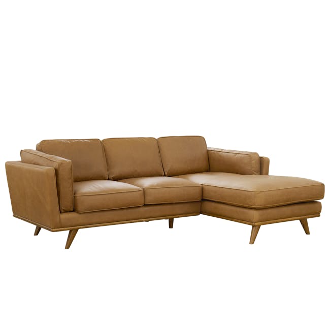 Charles L-Shaped Sofa - Russet (Premium Aniline Leather) - 2