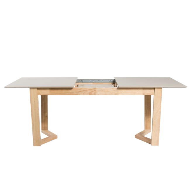 Meera Extendable Dining Table 1.6m-2m - Natural, Taupe Grey - 10