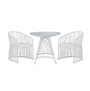 Laureen 3-Piece Outdoor Bistro Table Set - White - 0