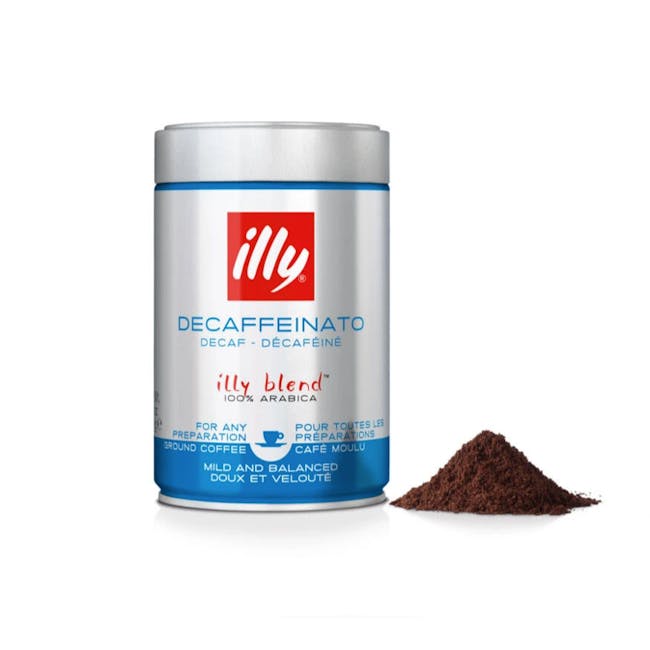 Illy Ground Espresso Decaffeinated Coffee 250g - Medium Roast - 1