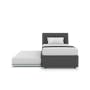 Excel Super Single Trundle Bed - Dark Grey (Faux Leather) - 2