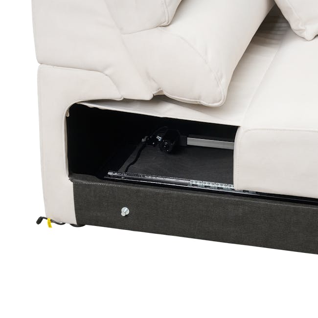 Forte 4 Seater Power Sliding Extension Sofa - Pearl River (Scratch Resistant) - Zero Wall - 22