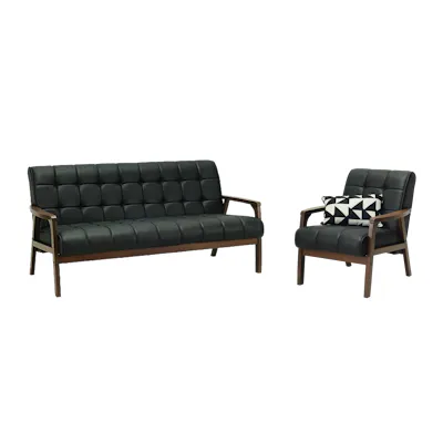 Tucson 3 Seater Sofa with Tucson Armchair - Cocoa, Espresso (Faux Leather) - Image 1
