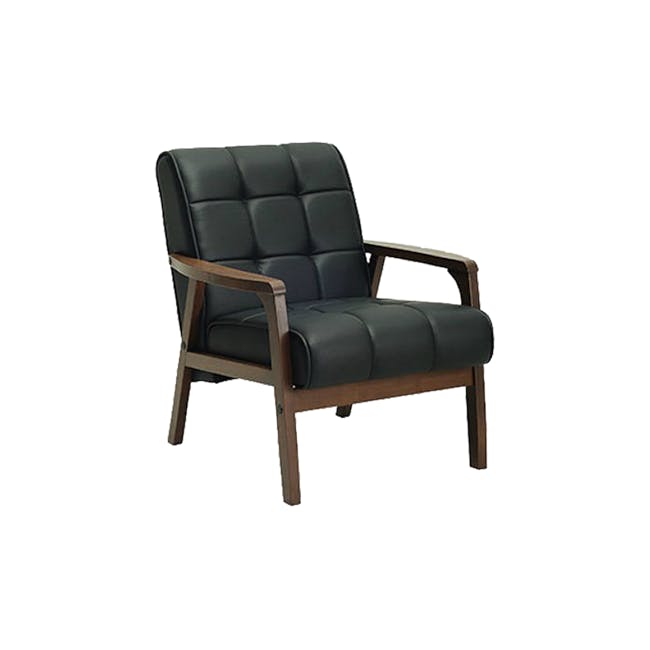 Tucson 3 Seater Sofa with Tucson Armchair - Espresso (Faux Leather) - 1