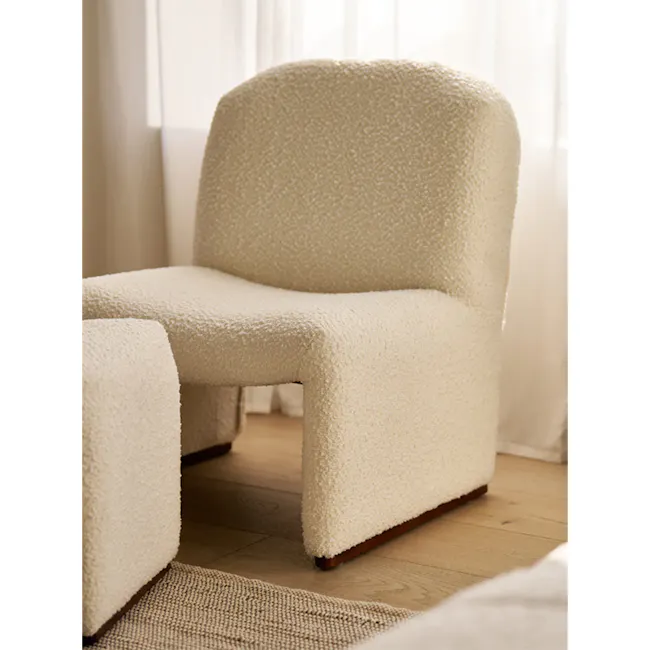 Monty Lounge Chair - Ivory Boucle - 7