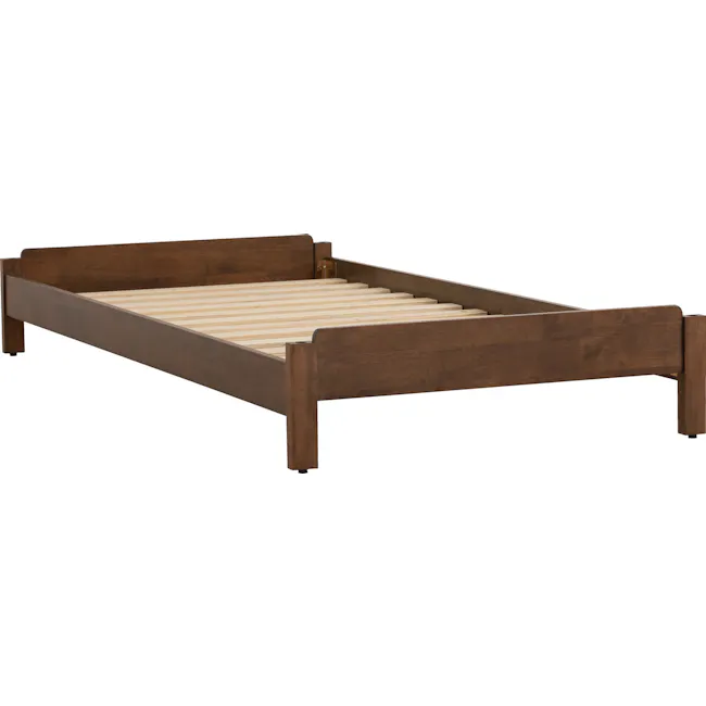 Hans Stackable Single Bed - Cocoa - 8 - Wooden bed frame, wooden slats, wooden bed frame design, wooden bed frame style
