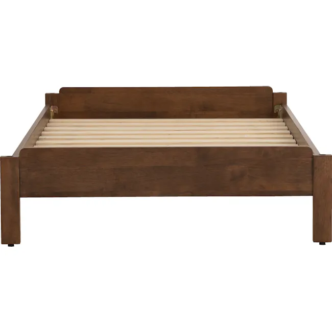 Hans Stackable Single Bed - Cocoa - 7 - Wooden bed frame, natural wood finish, sturdy construction, minimalist design