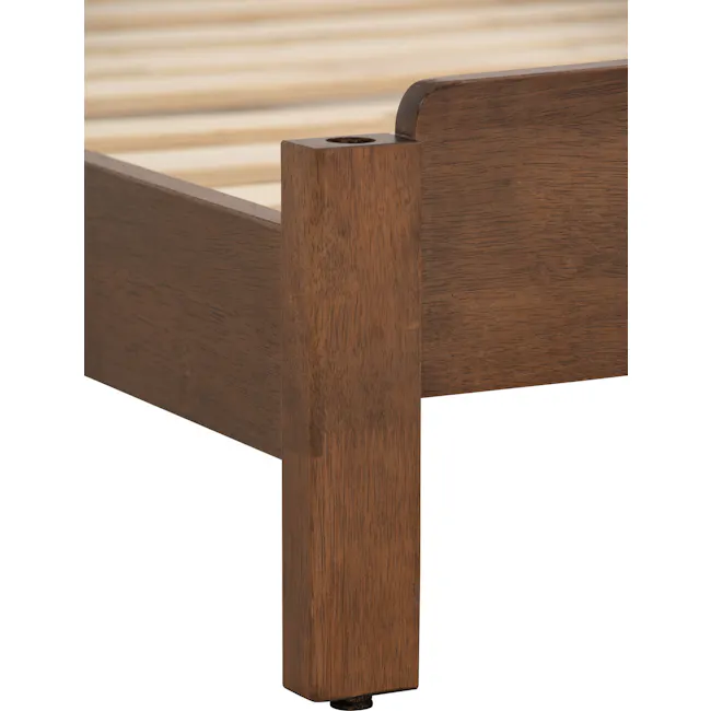 Hans Stackable Single Bed - Cocoa - 14 - Wooden frame, vertical support, natural grain, polished finish, sturdy