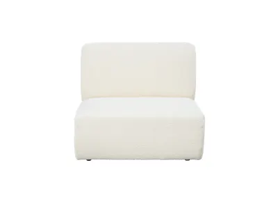 Nomi Armless Unit - White Boucle (Eco Clean Fabric)