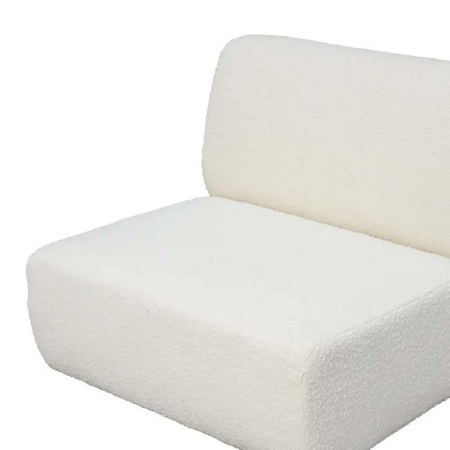 Nomi Armless Unit - White Boucle (Eco Clean Fabric) - 3