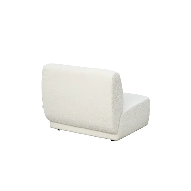 Nomi Armless Unit - White Boucle (Eco Clean Fabric) - 7