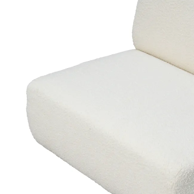 Nomi Armless Unit - White Boucle (Eco Clean Fabric) - 2