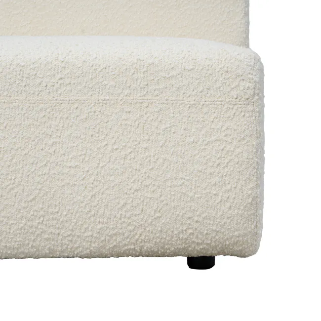 Nomi Armless Unit - White Boucle (Eco Clean Fabric) - 6