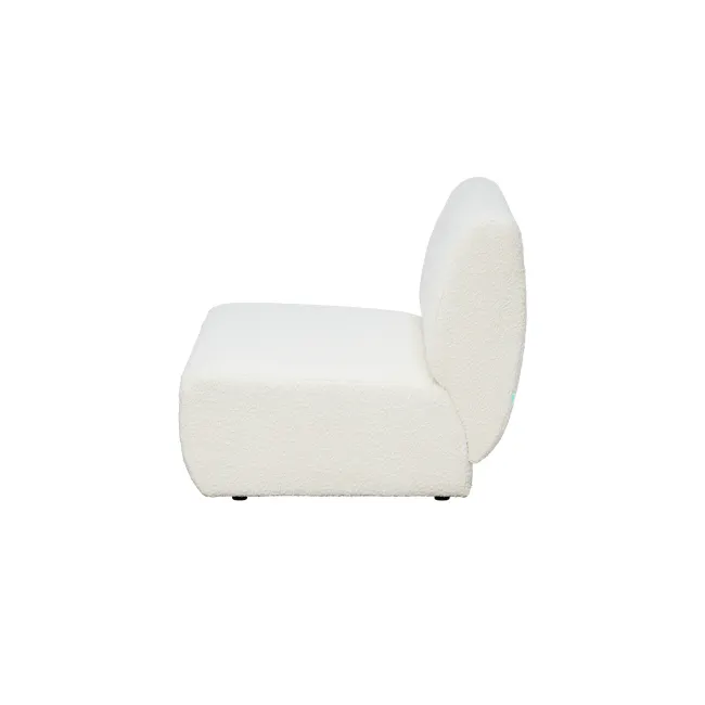 Nomi Armless Unit - White Boucle (Eco Clean Fabric) - 5
