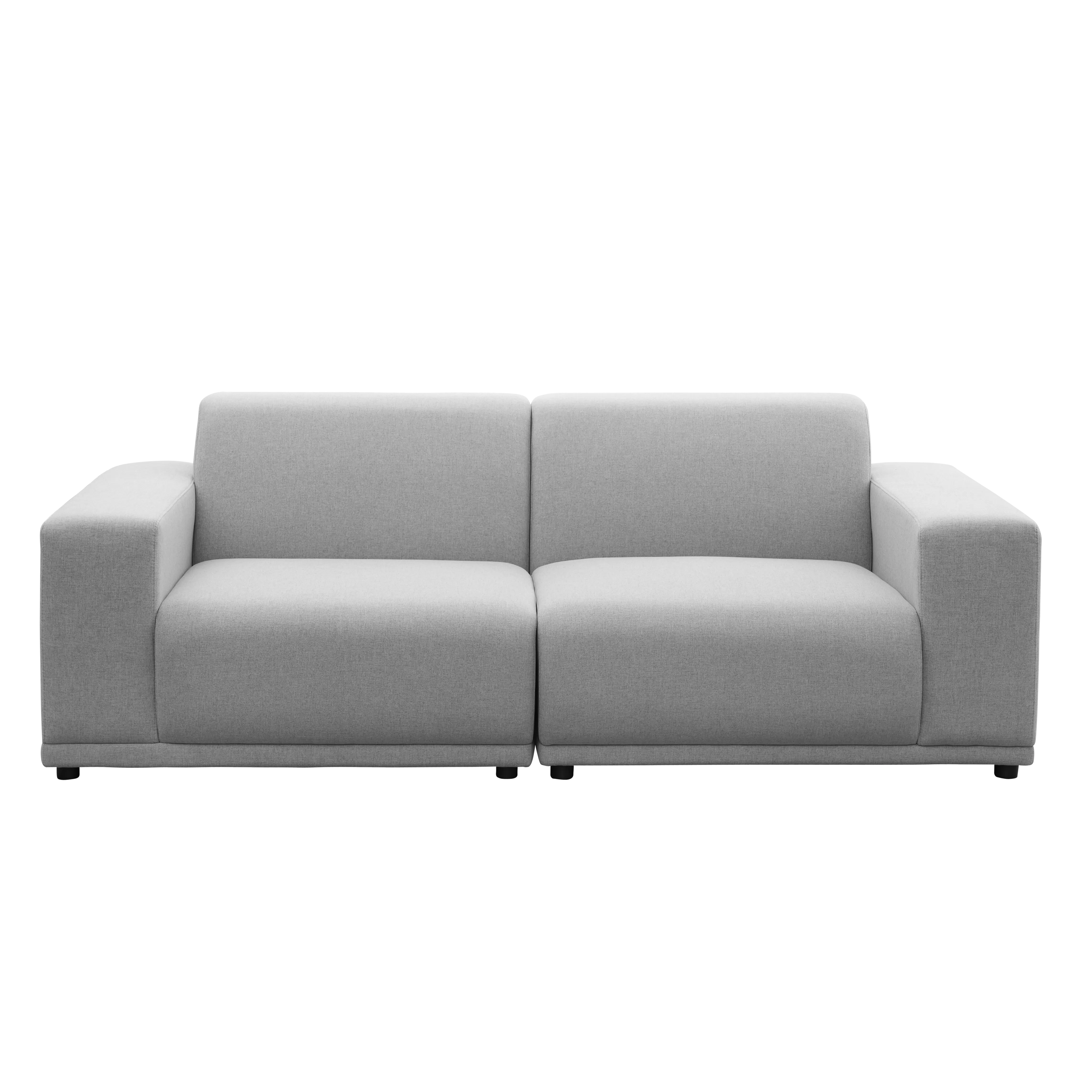 Milan Left Arm Unit - Slate (Fabric) - 10 - Modern gray sectional sofa, minimalist design, clean lines, comfortable seating