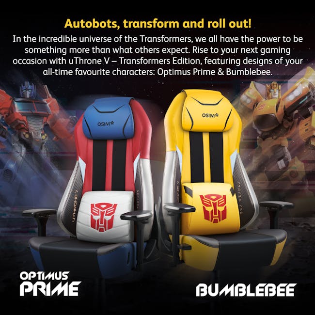OSIM uThrone V Transformer Edition Gaming Massage Chair - Bumble Bee - 1