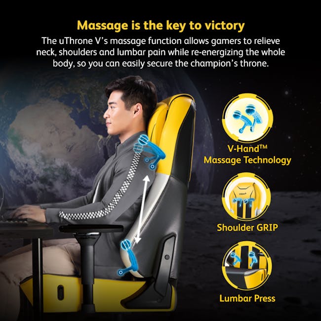 OSIM uThrone V Transformer Edition Gaming Massage Chair - Bumble Bee - 2