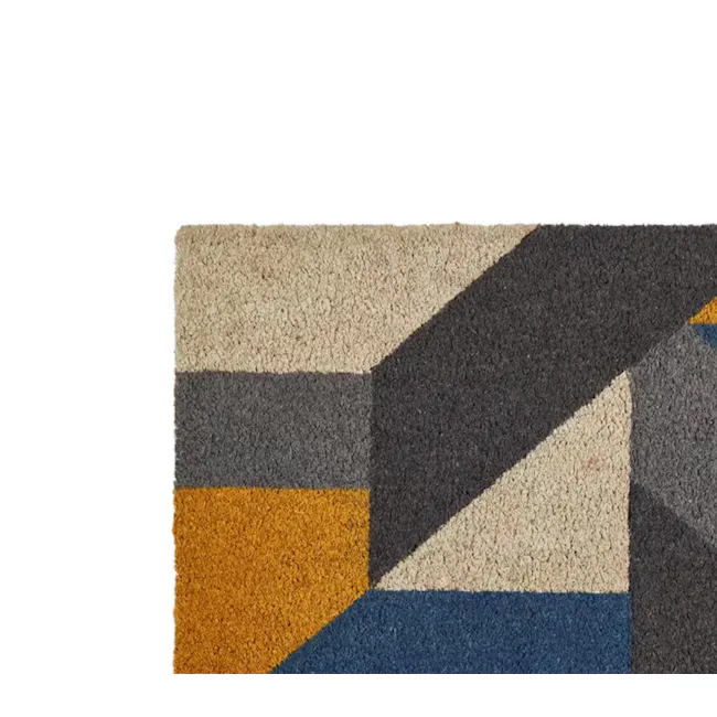 Alexander Coir Door Mat - 2 - Patterned rug, geometric design, abstract art, modern carpet, colorful pattern, abstract