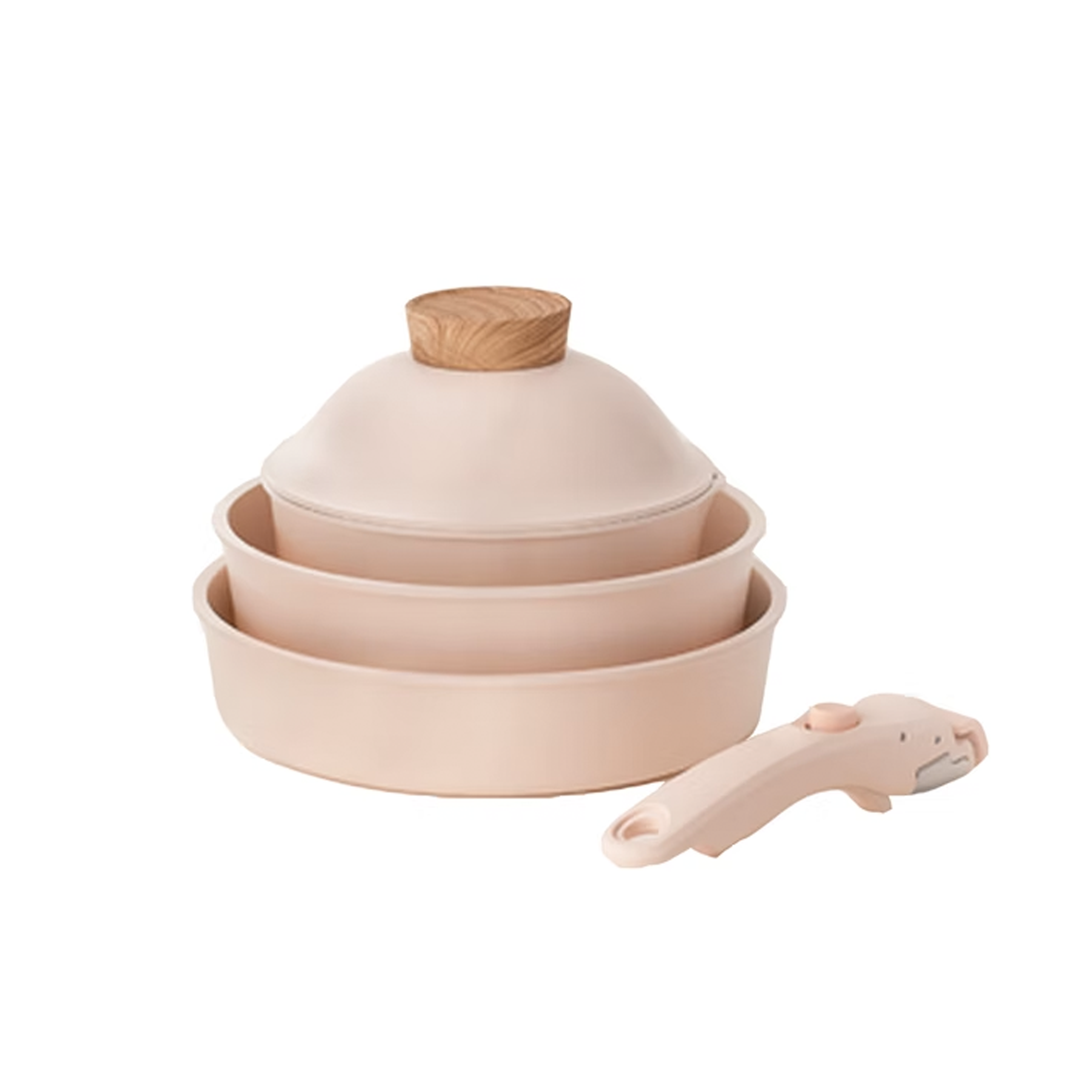 Sodam Nonstick Cookware Set - Pink Beige