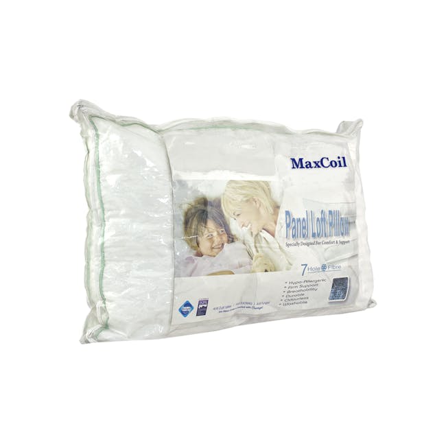 MaxCoil Panel Loft 7 Hole Fibre Fill Pillow - 0