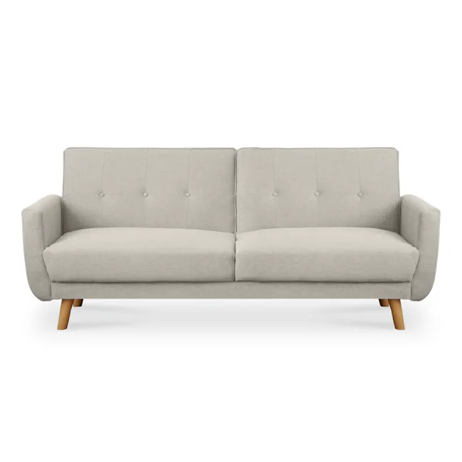 (As-is) Maverick 3 Seater Sofa Bed - Oak, Beige (Eco Clean Fabric) - 1