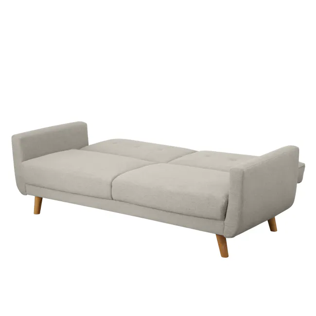 (As-is) Maverick 3 Seater Sofa Bed - Oak, Beige (Eco Clean Fabric) - 19