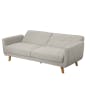 Maverick Sofa Bed - Oak, Beige (Eco Clean Fabric) - 4