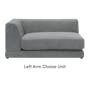 Abby Chaise Lounge Sofa - Stone - 9