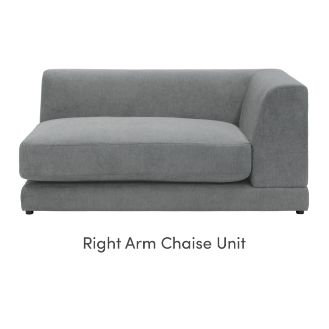 Abby Chaise Lounge Sofa - Stone - 10