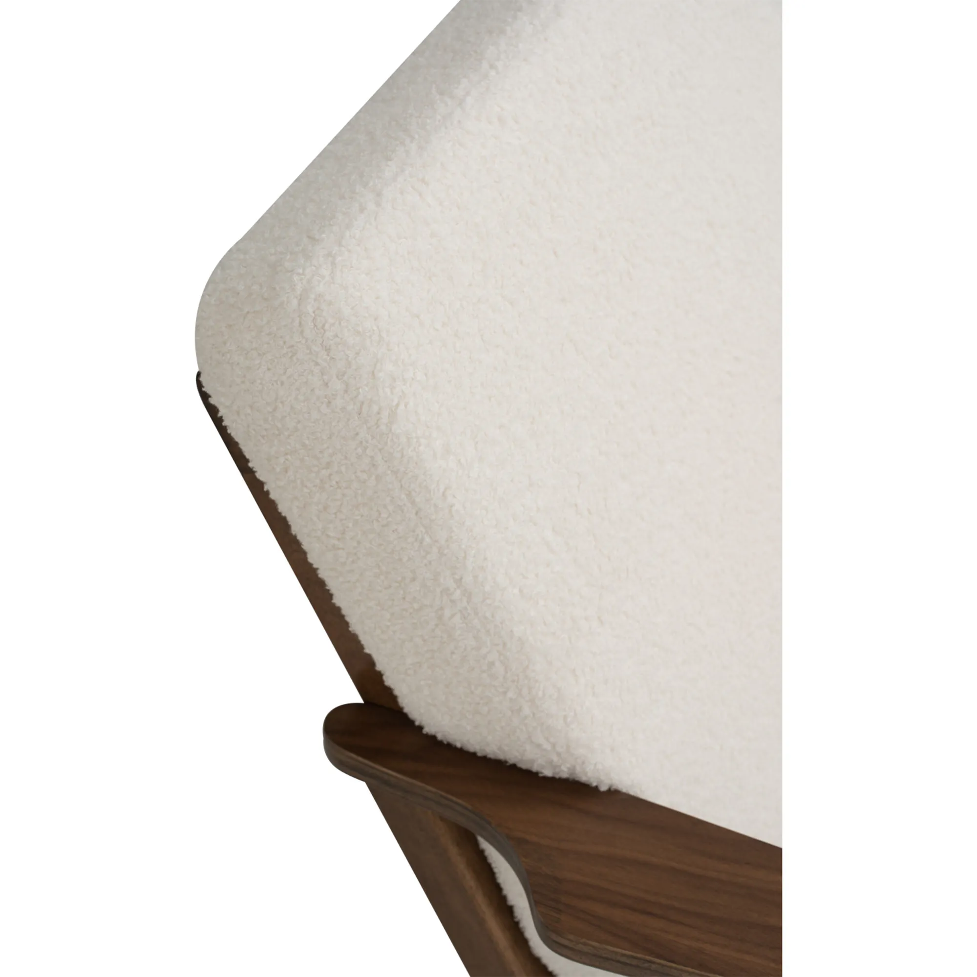 Aston Armchair with Ottoman - White Cream - 10 - Cream-colored, fluffy, soft, plush, textured, natural, organic, luxurious