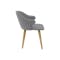 Hagen Dining Table 1.8m in Oak with Runa Dining Armchairs in Dolphin Grey - 13