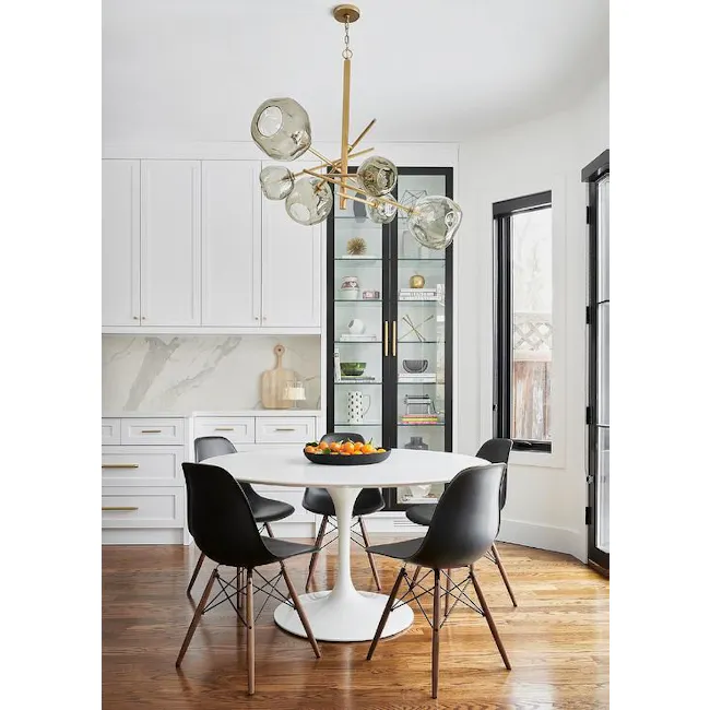 (As-is) Carmen Round Dining Table 1m - White - 25 - 11