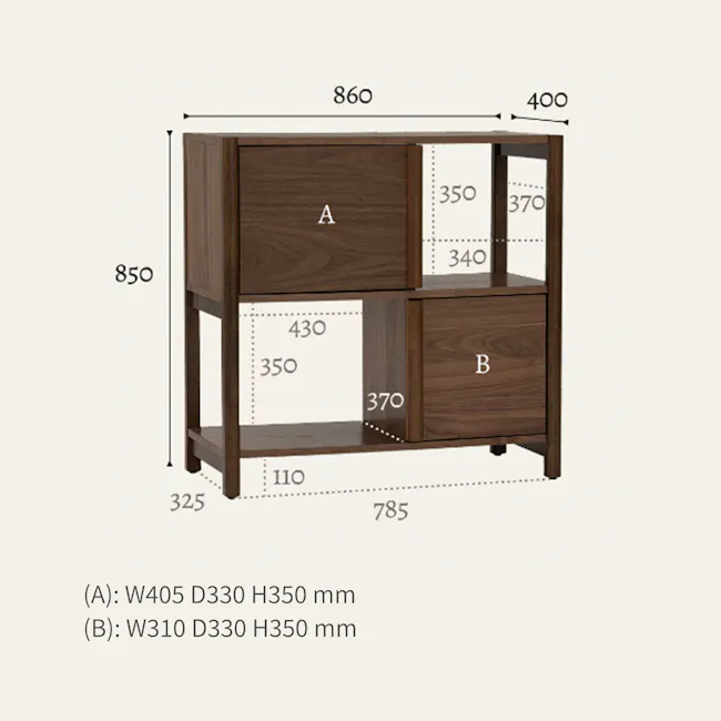 Holsten Low Bookcase 0.85m - 9