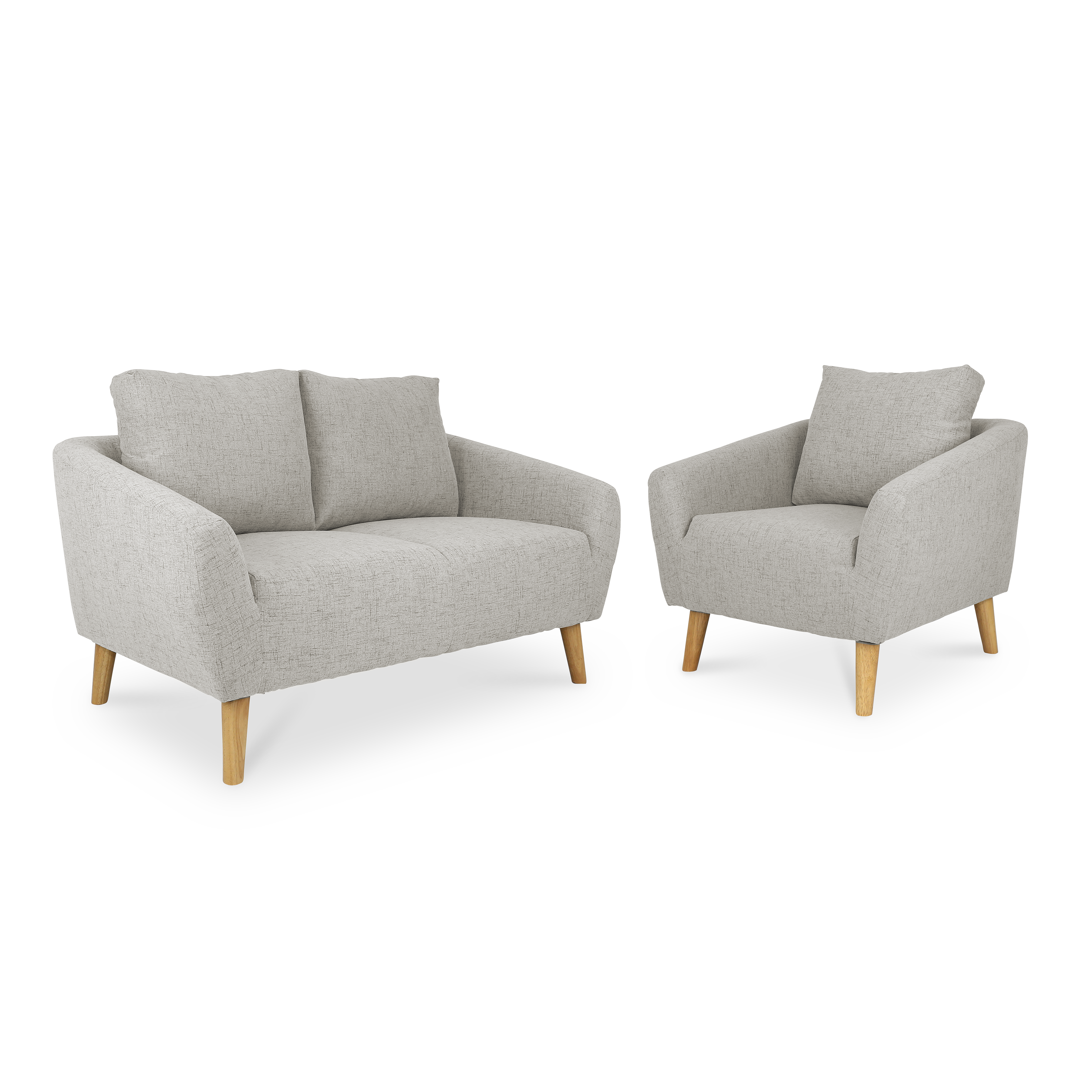 Hana 2 Seater Sofa with Hana Armchair - Sand